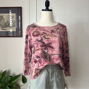 Vintage Take Two Pink Floral 90s/Y2K Tee